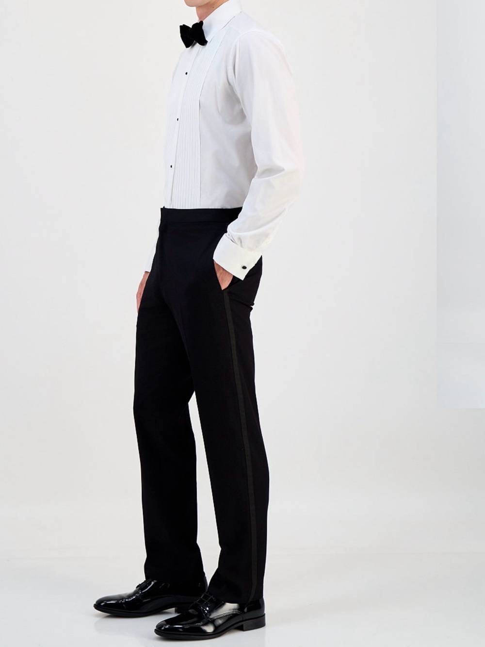 Apt. 9 Men's Black Tuxedo Dress Pants with Satin Side Stripe